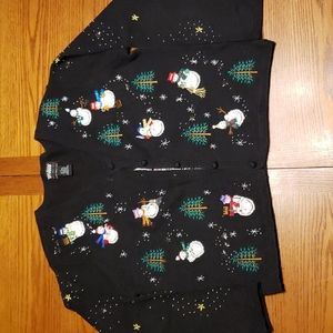 Christmas vest Large black in color